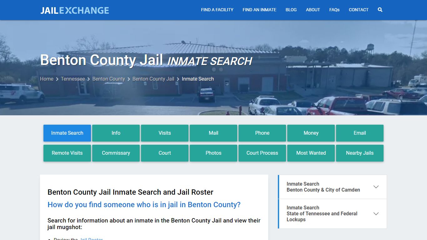 Inmate Search: Roster & Mugshots - Benton County Jail, TN